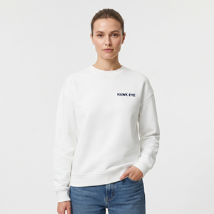 Custom Women's Crew Neck Fleece Pullover Sweatshirt solid <b>white</b> color Soft Cotton Long <b>Sleeve</b> Casual Winter <b>Top</b> for Wholesale - Product Image 3