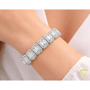 Bold Geometric Bracelet With <b>Large</b> Framed Stone Panels Elegant Wrist <b>Jewelry</b> For Importers Distributors - Product Image 2