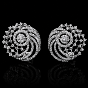 High End 925 <b>Sterling</b> <b>Silver</b> Lab Grown Diamond Fashion <b>Stud</b> Earrings 3-4CT Luxury Jewelry - Product Image 5