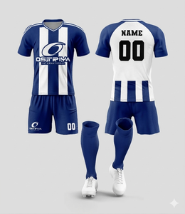 Custom Football Jersey Soccer Uniform Kit Heat-Transfer Printed Logo Short Front 100% Polyester Quick Dry Custom Team <b>Name</b> - Product Image 1