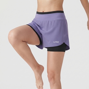 Shorts de sport 2-en-1 personnalisés pour femmes, légers, pour la course, la gym, le yoga et le fitness, avec doublure intérieure et poches - Product Image 5