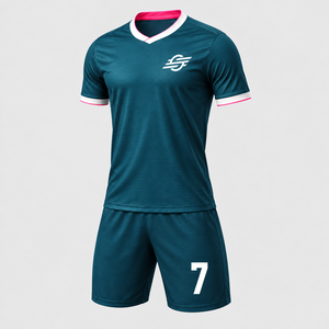 Maillot de football d'été imprimé de haute qualité, personnalisable avec nom et numéro, manches courtes, séchage rapide, maillot de soccer 2026 - Product Image 3