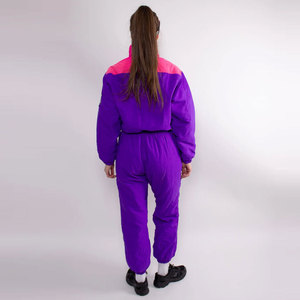 Traje de esquí profesional de doble capa para mujer, cortavientos, con cierre de cremallera, talla grande, para exteriores, a prueba de viento, cálido, mono de snowboard para invierno - Product Image 2