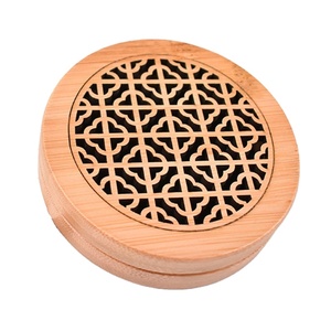 Porte-encens en bois anti-odeur pour intérieur, design arrondi portable, forme ronde, design personnalisable - Product Image 3