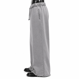 Pantalon de jogging ample personnalisé pour homme, style streetwear, coupe droite large, vintage, en toile 100 % coton, décontracté, collection 2026 - Product Image 3