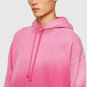Sweat-shirt rose surdimensionné à capuche avec logo imprimé sur le devant, pull en molleton unisexe, vêtement d'automne décontracté pour homme - Product Image 6