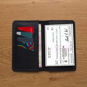 Porte-chéquier en cuir véritable haute capacité avec fentes personnalisées pour cartes, fabricant de portefeuilles pour chéquier, modèle LCR-0145 - Product Image 3