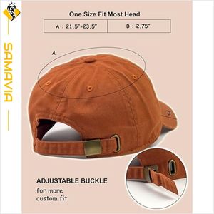 Casquette de baseball unisexe SAMAVIA bleu clair à 6 panneaux, ajustable, en sergé de coton, avec détail nœud vintage, chapeau décontracté pour adultes, printemps-été - Product Image 4