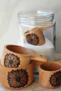 Best Quality Wooden <b>Measuring</b> Cups and Spoons Set Eco Friendly Kitchen <b>Tool</b> for Baking Cooking and Ingredient Available For Sale - Product Image 2