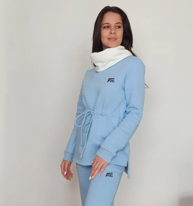 Women Funnel Neck Tracksuit Drawstring Waist Sweatshirt Slim Fit <b>Joggers</b> Cozy Winter Lounge Wear Matching Set - Product Image 1