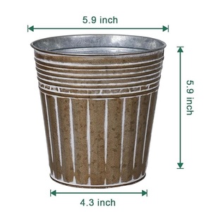 Seau pliable rétractable en métal portable avec poignées en laiton, design moderne d'inspiration vintage, capacité 4L AR - Product Image 6