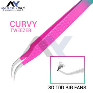 Pinzas con Punta de Fibra para Extensiones de Pestañas, 4 Piezas, Pinzas para Extensiones de Pestañas de Volumen, para una Aplicación Precisa - Product Image 5