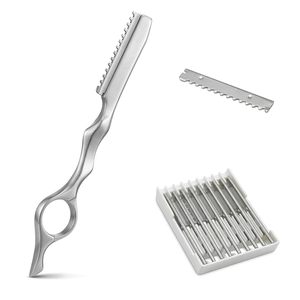 Professional Obexa Barber Thinning <b>Razor</b> with Stainless Steel Handle and <b>Single</b> <b>Blade</b> Non-Disposable for Hair Cutting & Shaving - Product Image 2