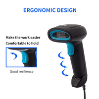 Lector de Códigos QR 1D Inalámbrico Portátil, Escáner de Códigos de Barras 2D con Salida de Datos, Pistola Escaneadora con Interfaz USB, Fuente de Luz CMOS, IMAGER
