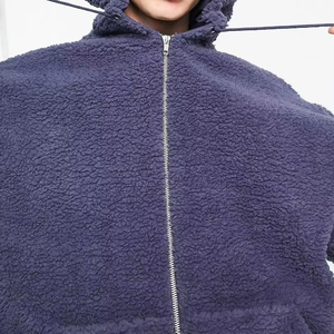 Men's Oversized Hooded Fleece Pullover Sweatshirt Solid Color Casual Winter Wear Anti-Pilling Regular Fit Knitted Polyester - Product Image 2