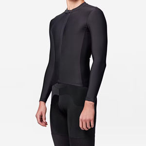 Maillot de cyclisme thermique personnalisé de haute qualité pour hommes, respirant, manches longues, techniques d'impression, vêtements d'hiver et d'automne, grandes tailles - Product Image 1