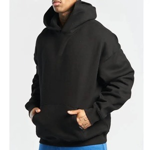 Sweat-shirt à capuche pour homme en molleton de coton épais, coupe classique, couleur unie, respirant, séchage rapide, avec poche, décontracté, personnalisable, vente en gros - Product Image 1