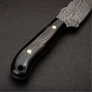 Cuchillo de acero de Damasco hecho a mano con mango de madera para uso en exteriores y camping, herramientas de supervivencia, cuchillos de caza. - Product Image 4
