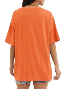 Camisetas de entrenamiento de verano personalizadas para mujer 100% algodón de secado rápido cuello redondo manga corta informal camiseta de gran tamaño - Product Image 3