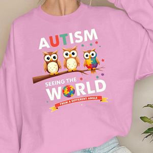 Autismo autista colorido rompecabezas pieza diseño mujeres sudaderas - Product Image 2