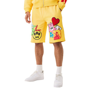 Conjunto de Sudadera con Capucha y Pantalones Cortos para Hombre, Marca Personalizada, Diseño Sólido Informal con Logotipo Frontal, 100% Algodón Felpa Transpirable, Servicio OEM - Product Image 2