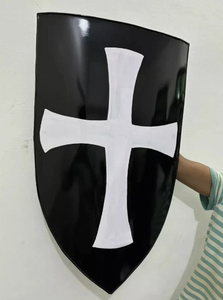 Bouclier de Chevalier Médiéval en Métal Poli, Armure en Acier Faite à la Main, Objet de Collection Décoratif pour Mur - Product Image 3