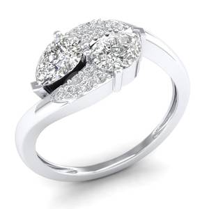 แหวนหมั้นเพชรโมอิสซาไนต์ทรงลูกแพร์ 1.64 กะรัต เงินแท้ 925 ราคาส่ง REYES สำหรับผู้หญิง เครื่องประดับสั่งทำพิเศษ - Product Image 2