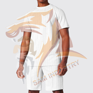 Wholesale Men Vintage <b>Twin</b> <b>Set</b> Breathable 100% Cotton Oversized Custom Logo Design High Quality Summer Street Style <b>Twin</b> <b>Set</b> - Product Image 4