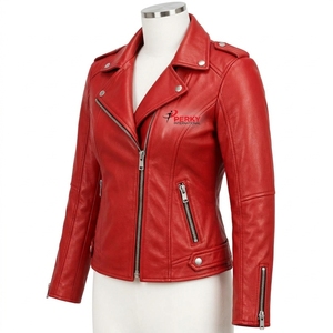 Chaqueta de cuero para mujer con un diseño elegante, ajuste cómodo y construcción duradera, con acabados elegantes y un estilo práctico y moderno. - Product Image 5