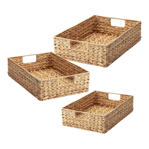 Cestas de Almacenamiento Hechas a Mano con Materiales Naturales de Jacinto de Agua de Alta Calidad, que Ofrecen Durabilidad y Ecológicidad para la Decoración del Hogar - Product Image 1