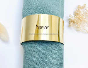 Ensemble de ronds de serviette élégants pour table à manger minimaliste, thèmes de mariage fantaisie et besoins de décoration de table de tous les jours - Product Image 3