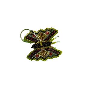 Porte-clés brodé à la main avec motif floral unique, couleurs élégantes et artisanat détaillé - Product Image 3