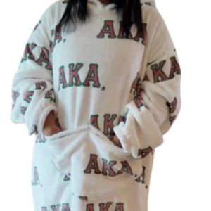 Hoodie couverture polaire oversize blanc en chenille pour femme, à manches longues, confortable et décontracté pour la maison - Product Image 5