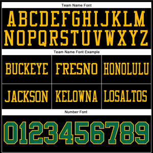 Camiseta de Fútbol Negra con Malla Verde Kelly y Dorada, Auténtica, de Alta Calidad, Transpirable, Ropa Deportiva, Camiseta Atlética de Alto Rendimiento - Product Image 2