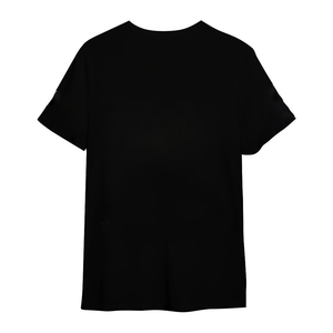 เสื้อยืดคอกลมแขนสั้นสีฟ้าและสีดำมีโลโก้ออกแบบได้ตามต้องการ - Product Image 2