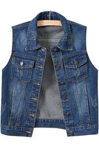 Gilet en jean polyvalent, style classique pour toutes les saisons, durable, élégant et confortable - Product Image 3