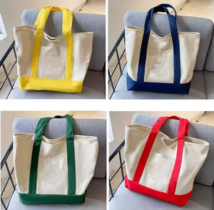 กระเป๋าโท้ทผ้าโพลีเอสเตอร์/คอตตอนสีพื้น ทนน้ำ แฟชั่น ทันสมัย เป็นมิตรกับสิ่งแวดล้อม เหมาะสำหรับเป็นของขวัญส่งเสริมการขายและกระเป๋าช้อปปิ้ง - Product Image 4
