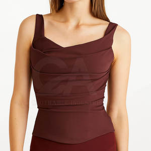 Camiseta de Tirantes Deportiva de Verano 2026, Cintura Alta, Transpirable, Spandex/Poliéster, Corte Ajustado, Tallas Grandes para Mujer - Product Image 1