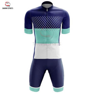 Traje de Ciclismo Personalizado de Alta Calidad al por Mayor de Fábrica, Traje Deportivo de Manga Corta con Estampado Sublimado para Hombre - Product Image 1