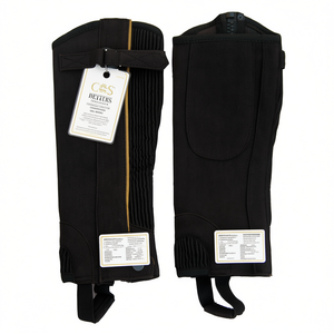 Polainas de equitación de cuero sintético para mujer, duraderas, protección para las piernas, equipo de equitación, polainas de vaquero - Product Image 2