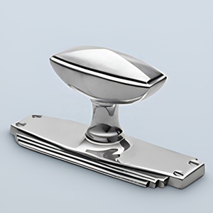 Modern Oval Designer Brass Cabinet Knob with <b>Flat</b> Backplate Durable Nickel polished Furniture Handle for Kitchen Drawer Pulls - Product Image 1