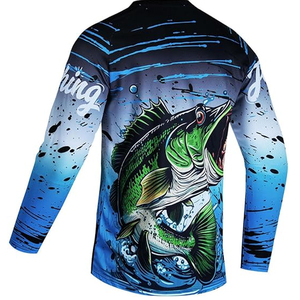 Chemise de pêche pour homme personnalisée par sublimation, 100% polyester, séchage rapide, respirante, manches longues, UPF50, avec logo personnalisé - Product Image 3