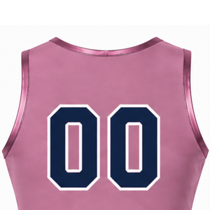 <b>Rose</b> Pink Cheerleading Jersey Sleeveless Crop <b>Top</b> Custom Team Sports Uniform Performance Athletic Wear Training Apparel - Product Image 5