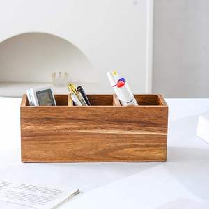 Porte-stylos en bois classique pour bureau, salle d'étude et espace de travail professionnel - Product Image 1