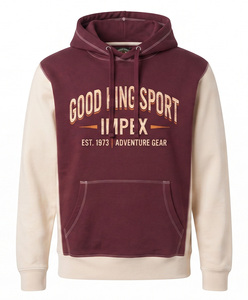 Sudadera con Capucha Personalizada de Dos Tonos, Algodón y Felpa, Estilo Urbano, Gruesa, Impresión Digital, 350g, Invierno, Casual para Hombre - Product Image 1