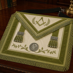 Premium Masonic <b>Master</b> Apron Elegant Embroidered Design Silk/Velvet Material Comfortable Fit for Ceremonies Meetings - Product Image 4