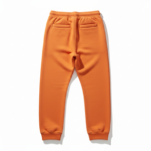 PRO ENTERPRISES Pantalon de jogging décontracté pour homme en molleton orange, nylon/coton, antistatique, taille haute, avec logo lettré en relief, élastique - Product Image 4