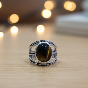 <b>Tiger</b> <b>Eye</b> Fashion <b>Ring</b> 5.3 Grams Weight - Product Image 3
