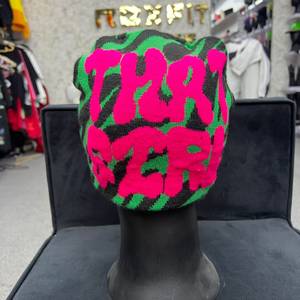 Meilleur bonnet en tricot jacquard rose, vert, noir, unisexe, pour adultes, chaud pour l'hiver, couleur unie, broderie 3D, 100% acrylique, style urbain - Product Image 3