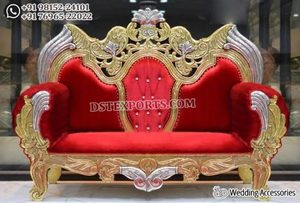 Ensemble de canapés et fauteuils de style moghol pour scène de Sangeet, canapé romantique pour mariés, design de luxe, mobilier de mariage USA - Product Image 4